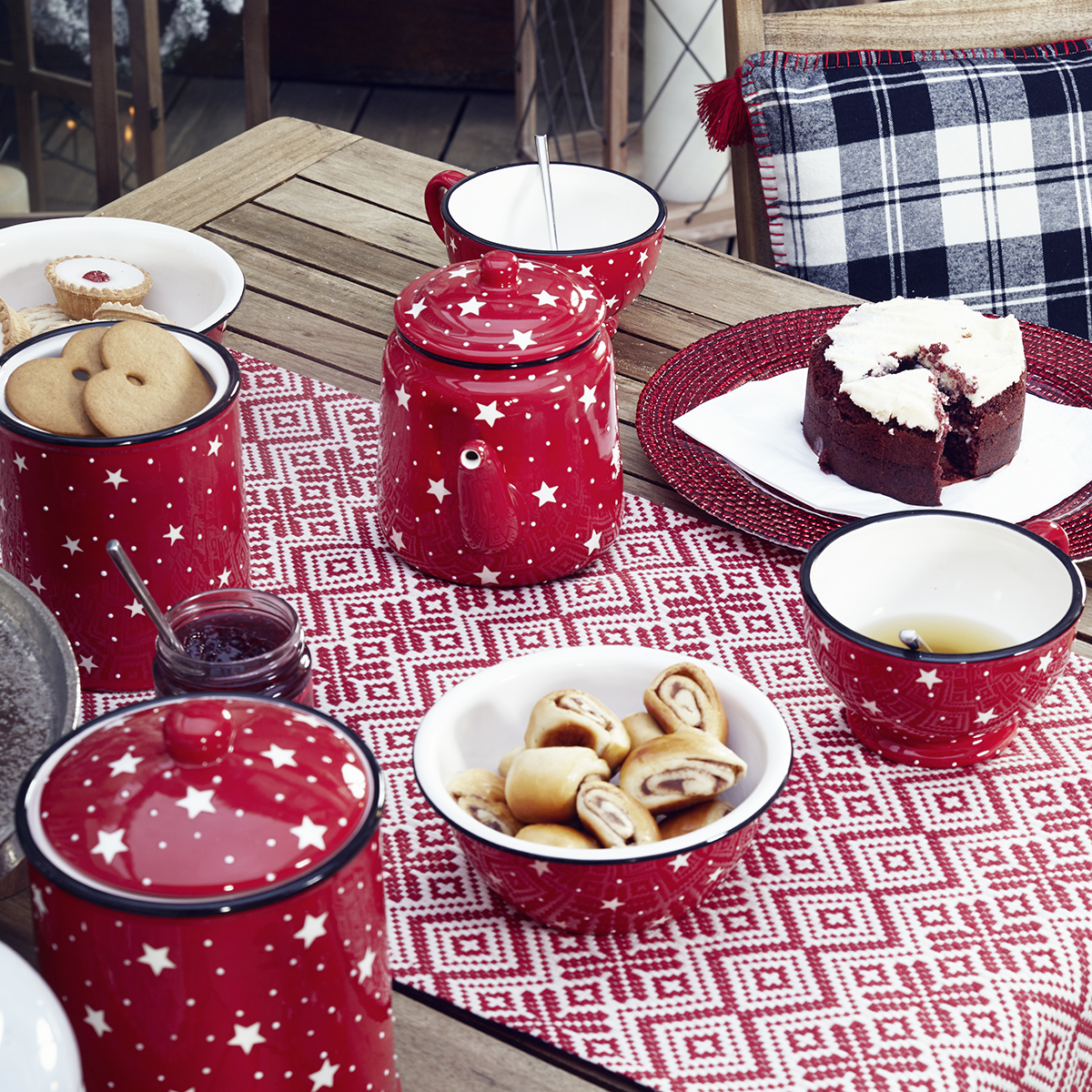 Tasse décorative en céramique L14 rouge, SIA DECO