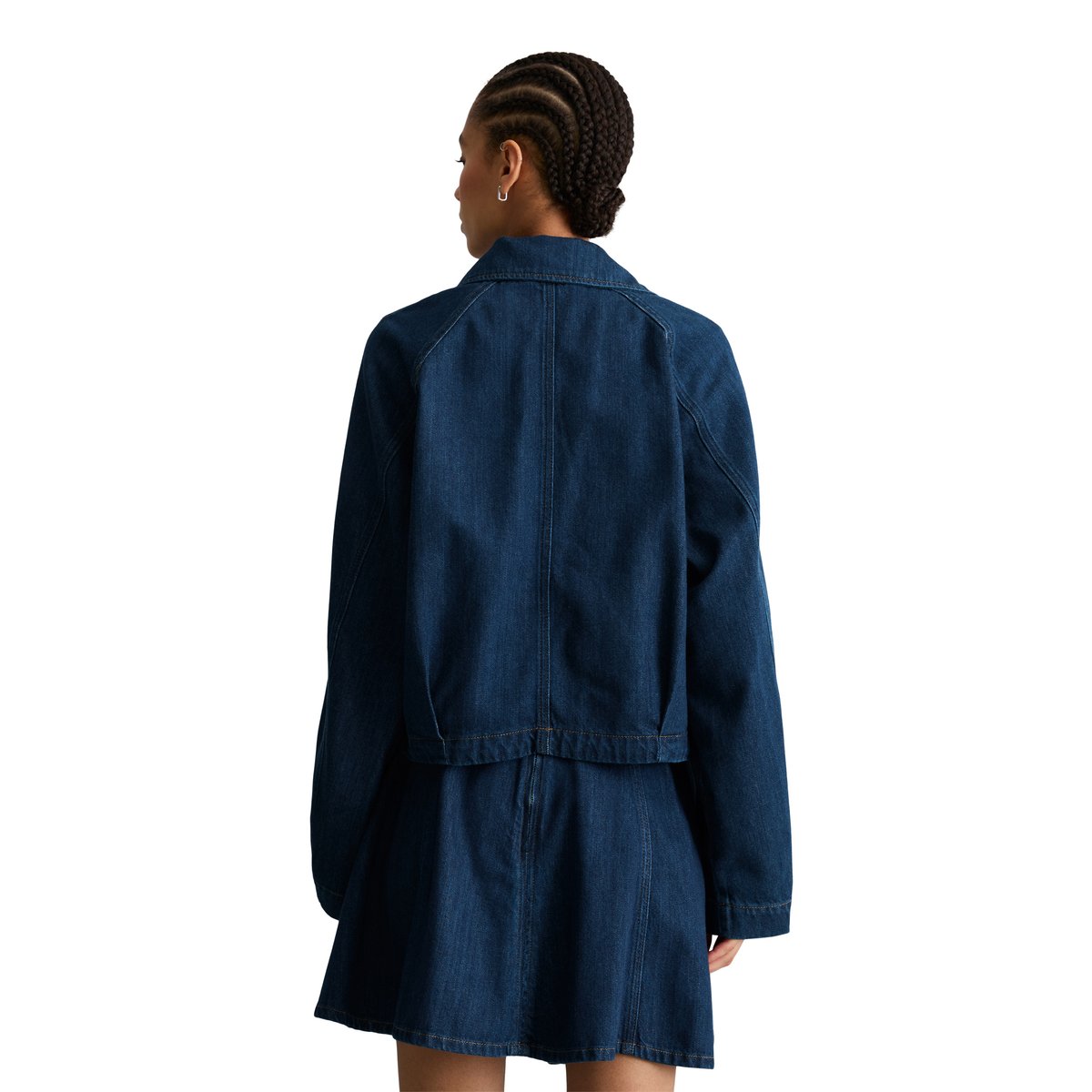 Veste trench courte réalisé avec Orange Fiber bleu, MARC O’POLO DENIM