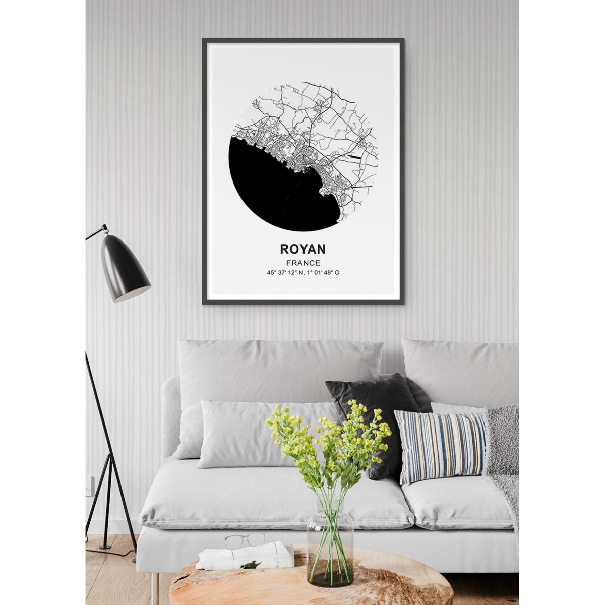 Affiche Carte Royan blanc, L'AFFICHERIE
