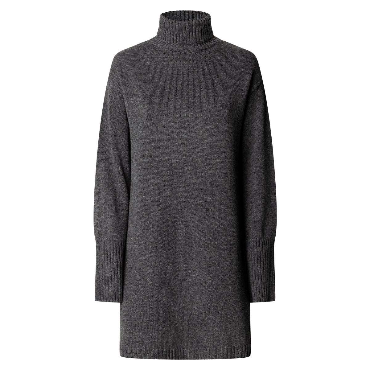 Robe Courte En Maille gris foncé chine, PEPE JEANS
