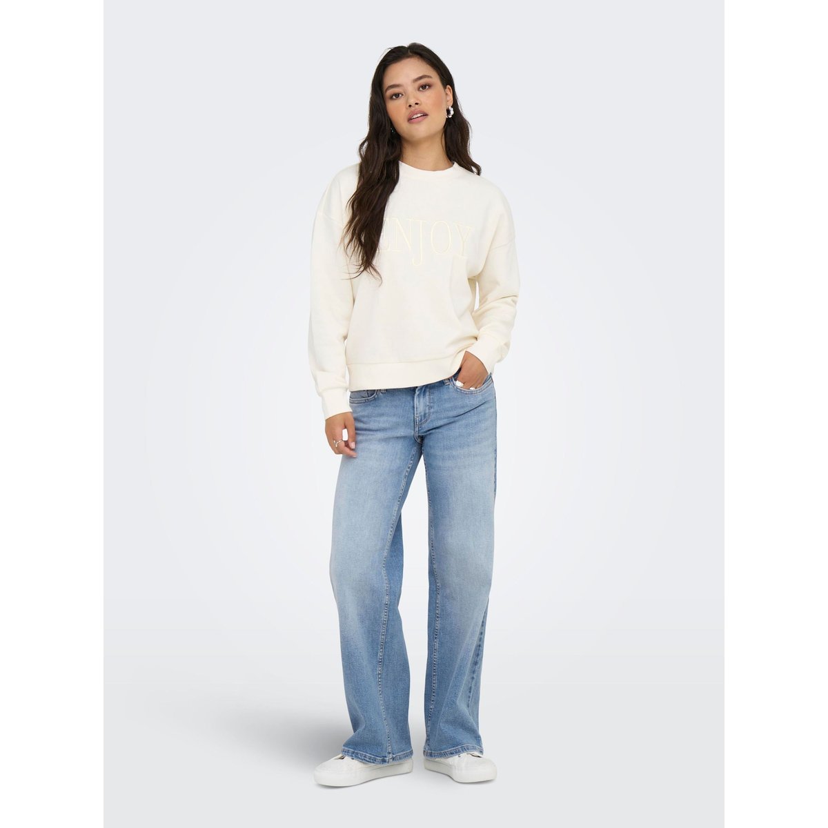 Jean À Jambe Large light blue denim, ONLY