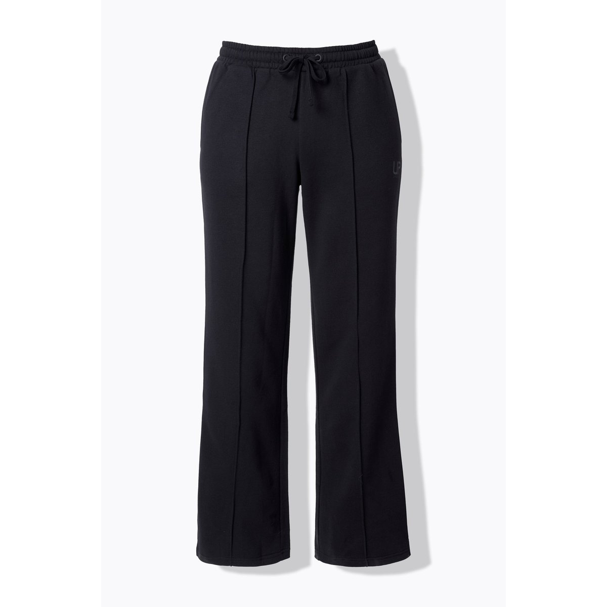 Pantalon de jogging large à taille élastique noir, ULLA POPKEN