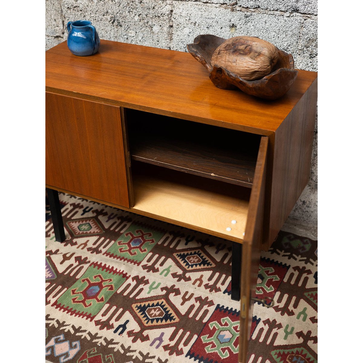 Enfilade scandinave Margaret N°496 - Bon état bois foncé, DEBONGOUT