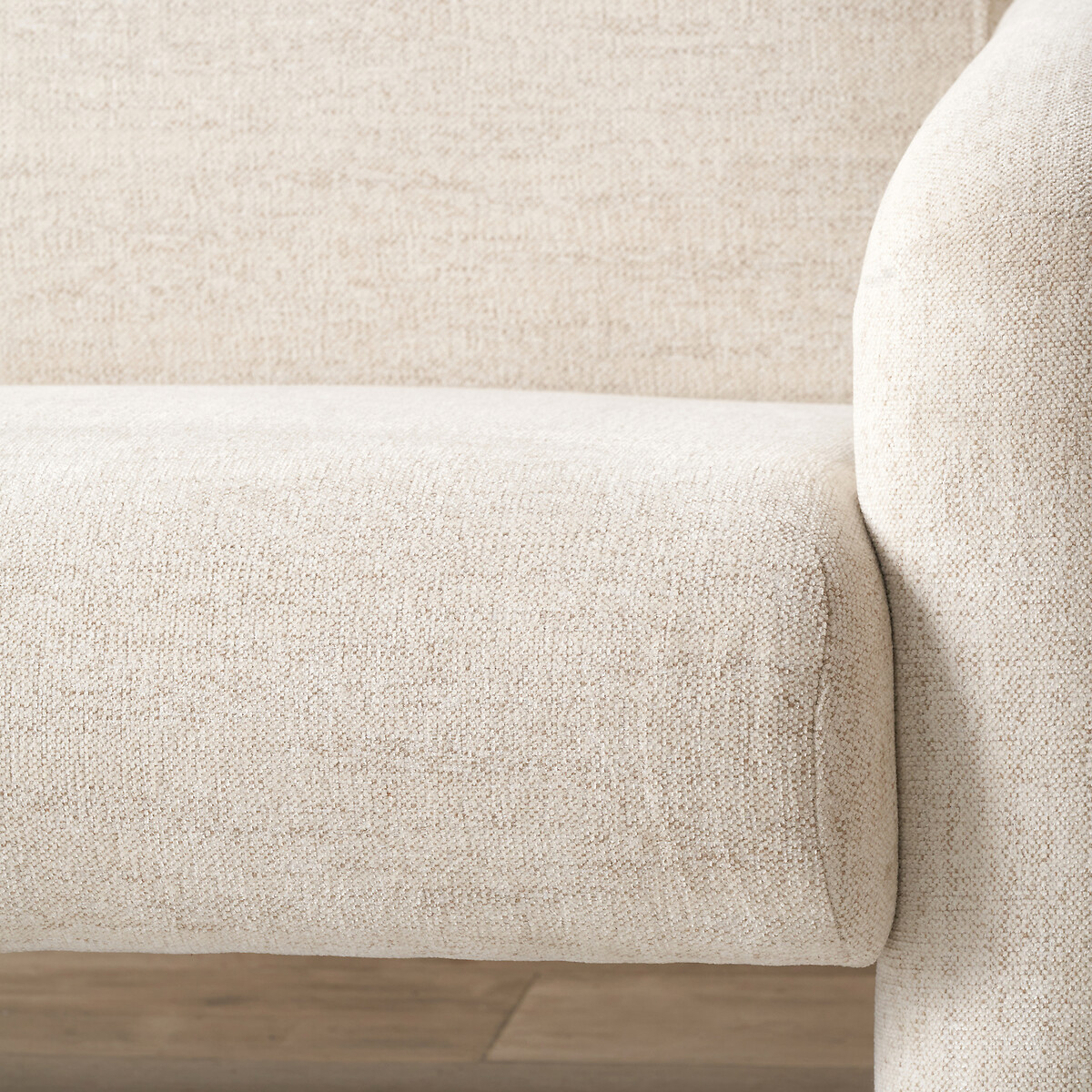 Rieti Linen Look Sculptural Accent Sofa white, SO'HOME