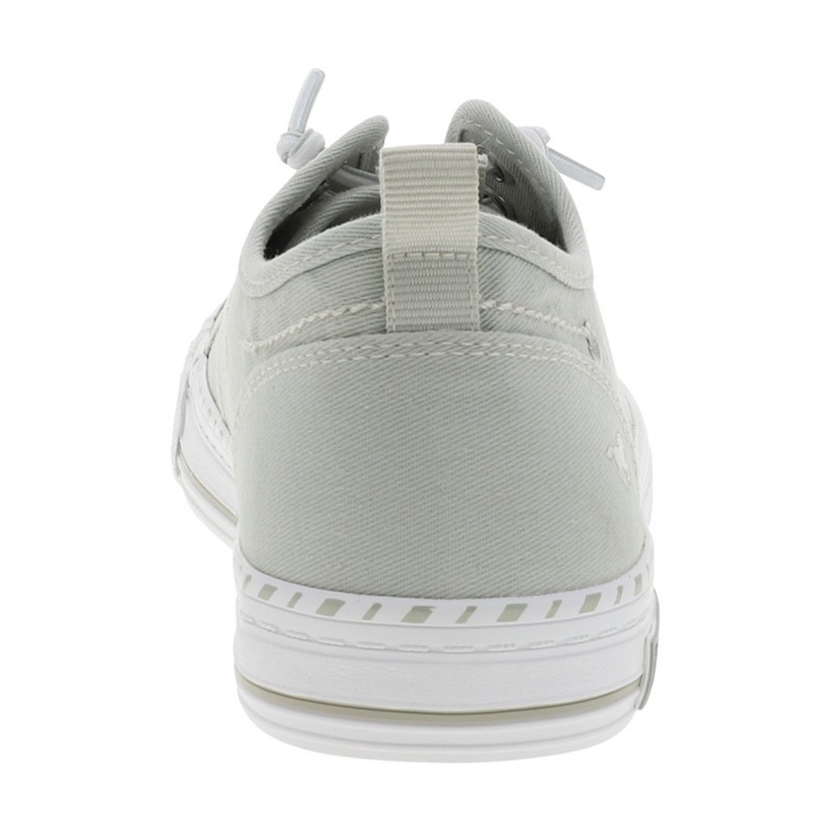 Tennis vertes à talon plat avec des lacets ronds et logo imprimé vert, MUSTANG