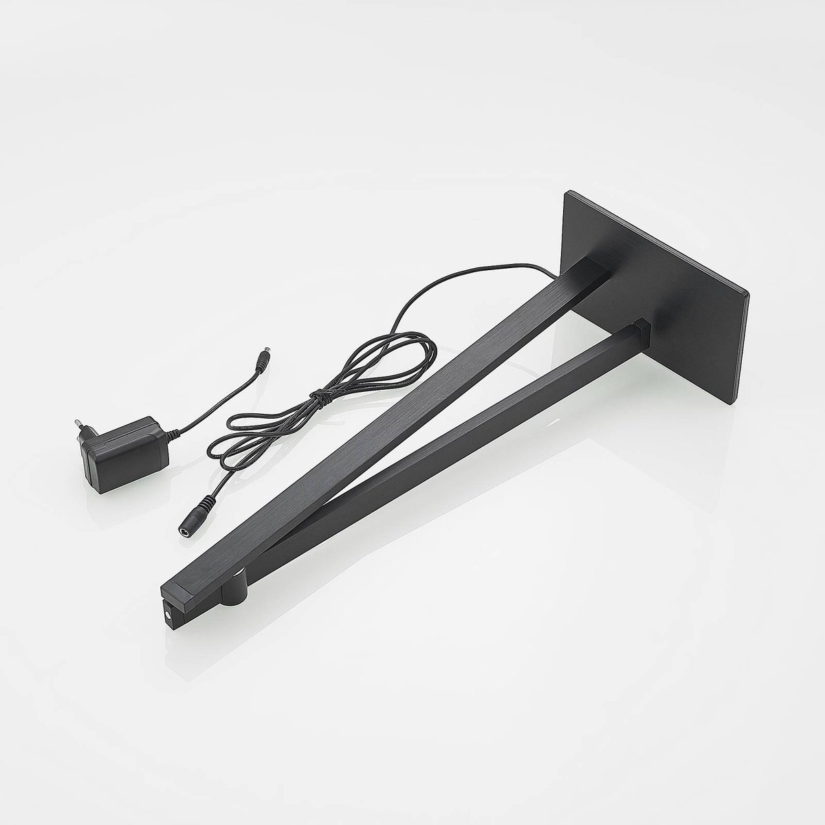 Lampe à poser en métal moderneLED, Wasko noir mat, LUCANDE