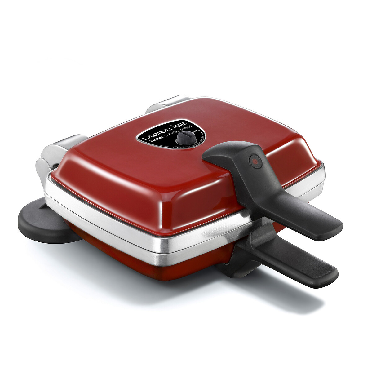 Wafelijzer Super 2 Anti-aanbak 2 sets platen 039 rood, LAGRANGE