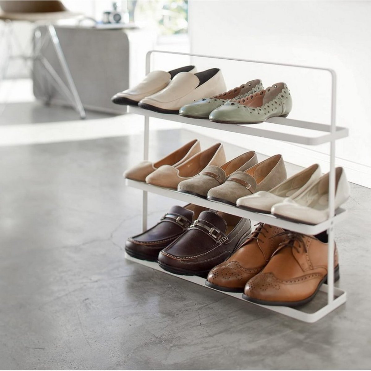 Etagère à chaussures design  TOWER blanc, YAMAZAKI
