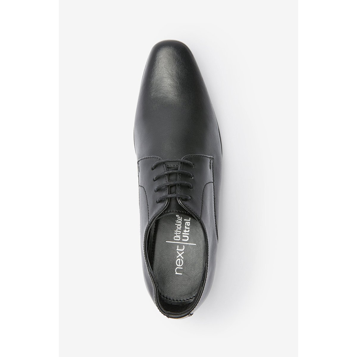 Chaussures En Cuir À Lacets noir, NEXT