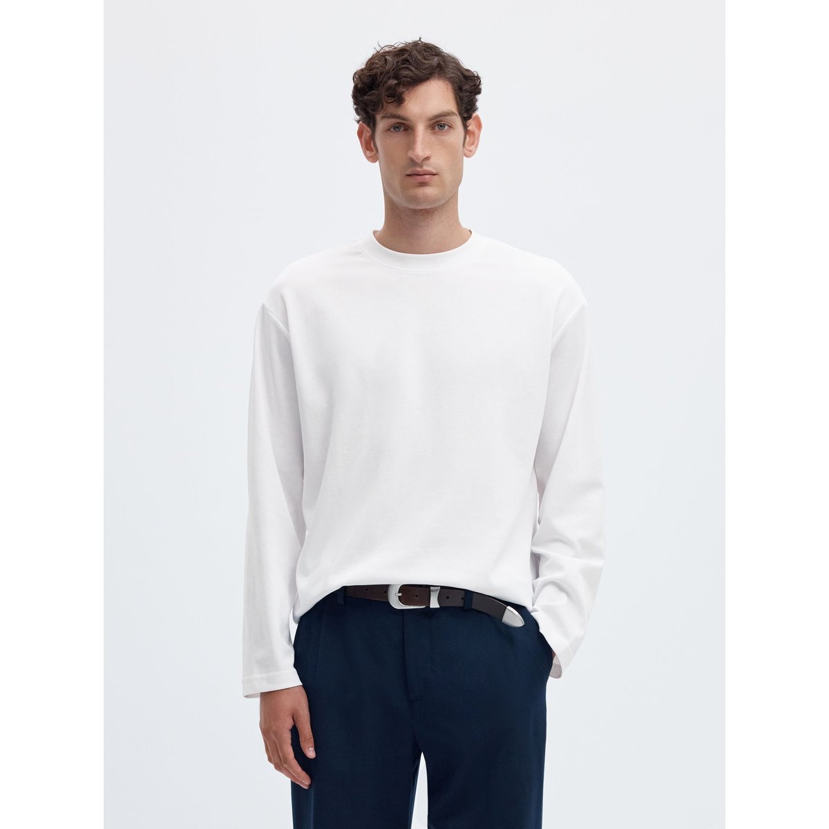 T-Shirt À Manches Longues bright white, SELECTED