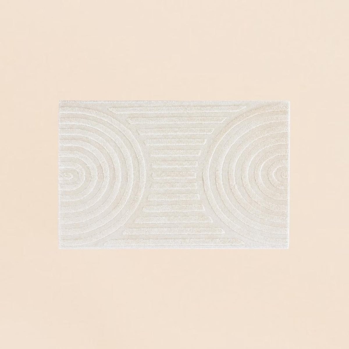 Tapis doux forme arches 60x110cm blanc, ORNAMI