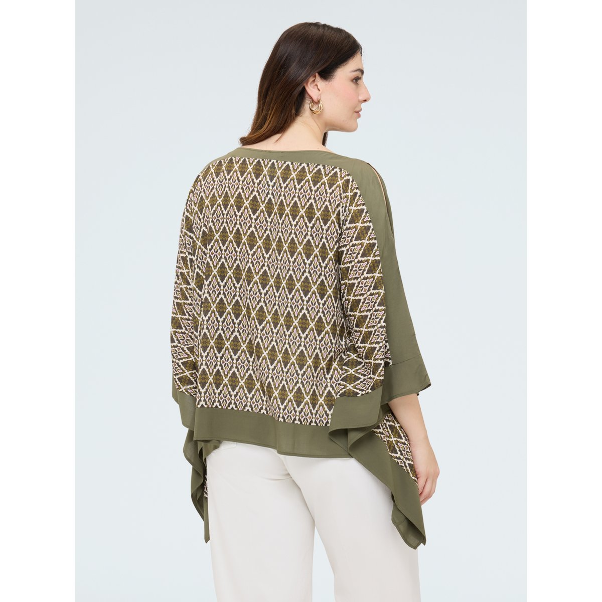 Blouse imprimée verde militare, FIORELLA RUBINO