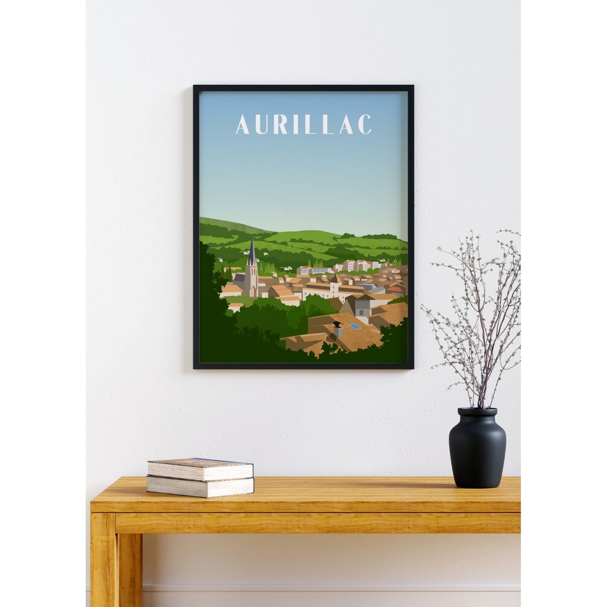 Affiche ville Aurillac blanc, L'AFFICHERIE