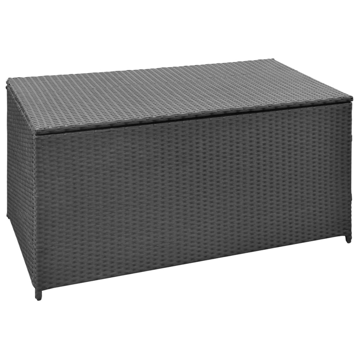 Boîte de rangement pour jardin noir, HOME MAISON