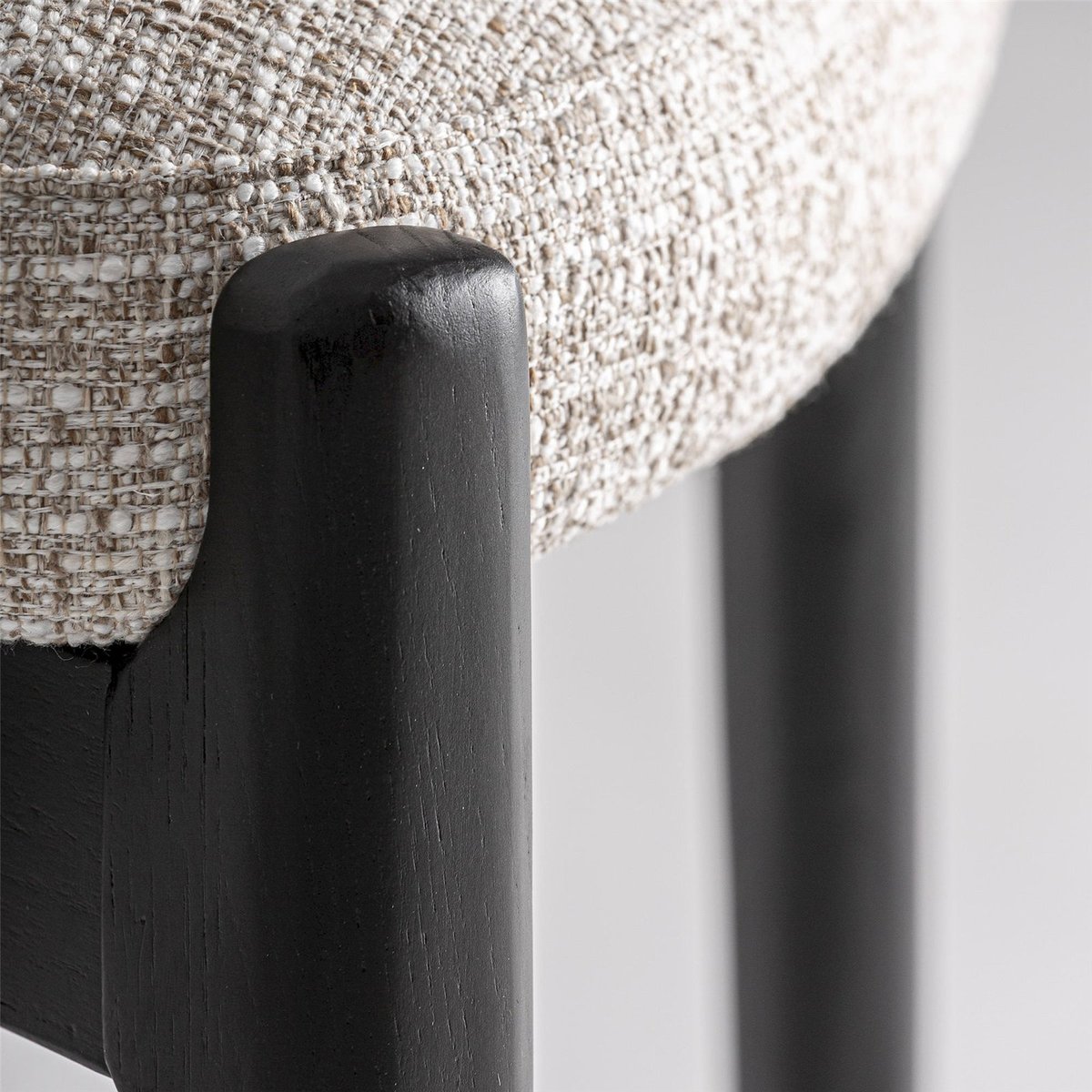 Tabouret de bar contemporain beige et noir, RECOLLECTION