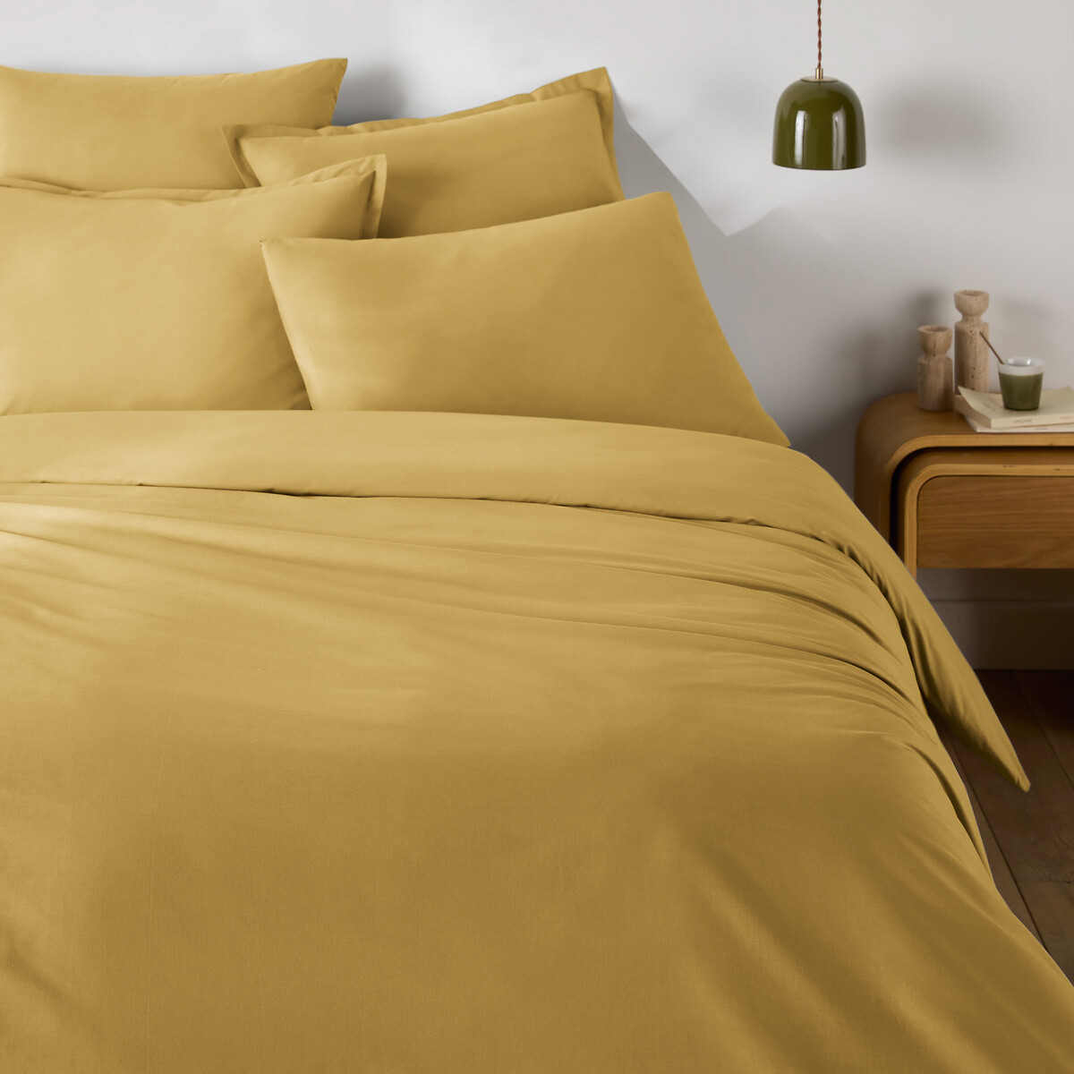 Housse de couette en percale de coton, 80 fils, Scenario absinthe, LA REDOUTE INTERIEURS