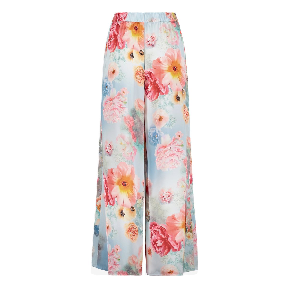 Pantalon Marlene à imprimé à fleurs blue/rosé, VERA MONT