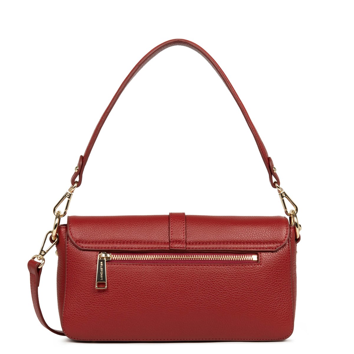 Sac en cuir FOULONNÉ MILANO carmin, LANCASTER