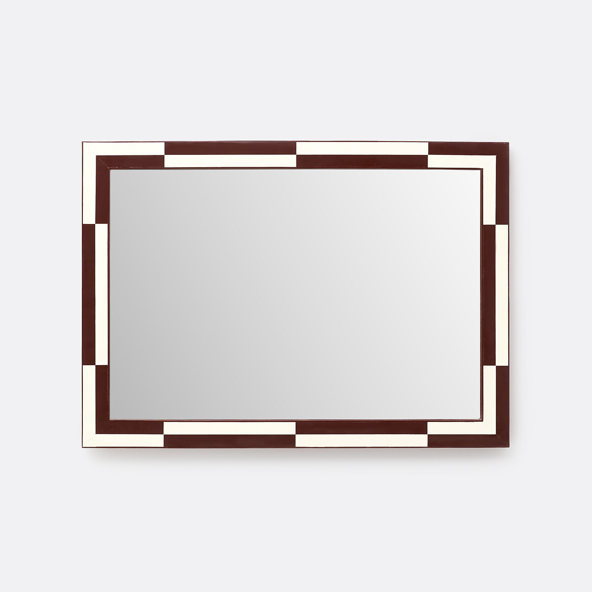 Miroir rectangulaire, 50 x 70 cm, LOUMIA bordeaux/blanc, LA REDOUTE INTERIEURS
