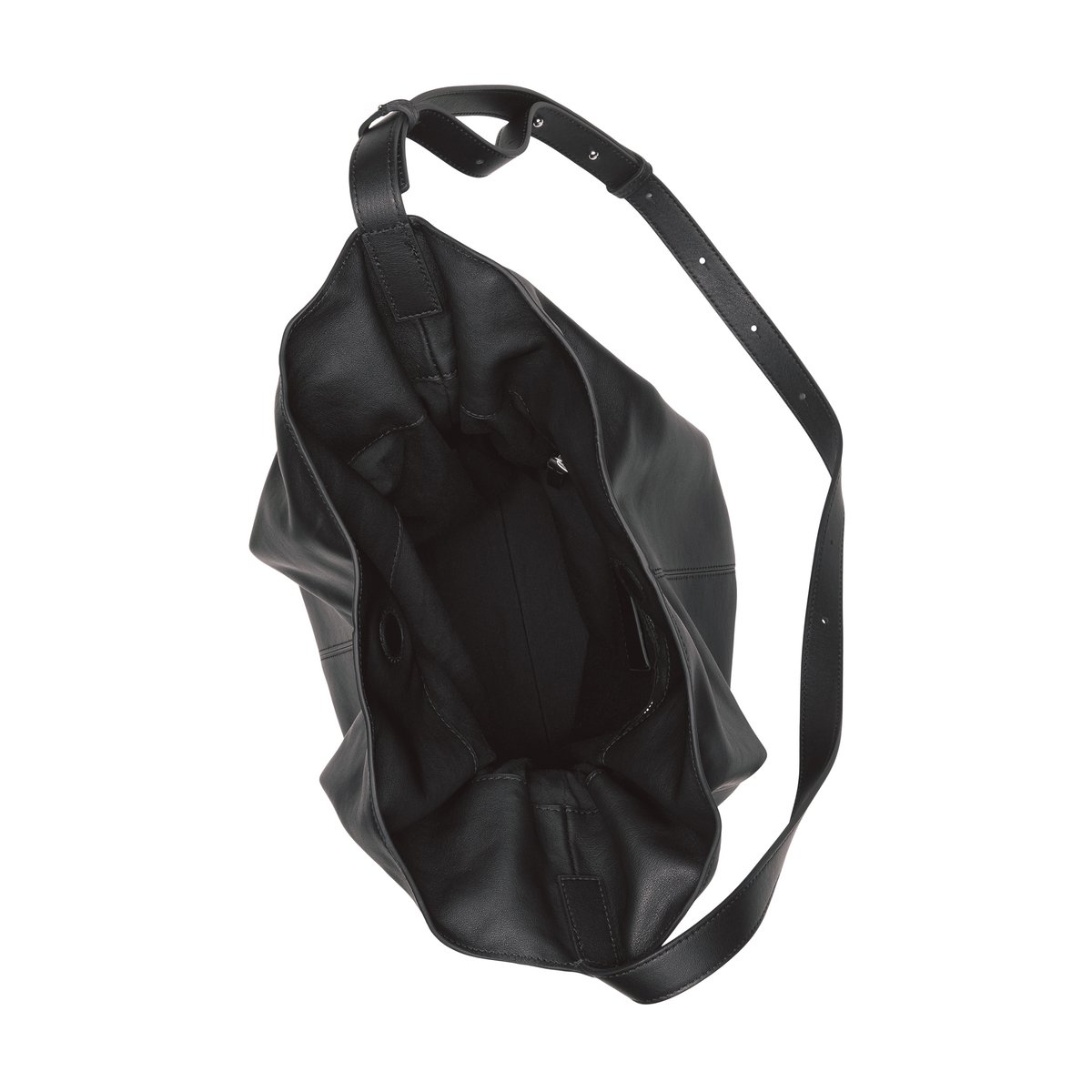Sac à bandoulière modèle Sienna en cuir de vache souple noir, MARC O'POLO
