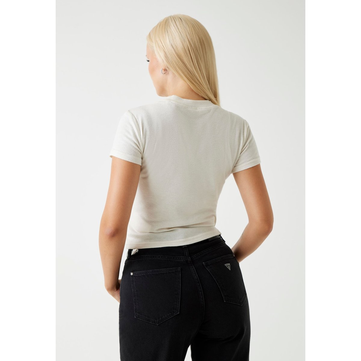Top Col Montant. blanc, GUESS