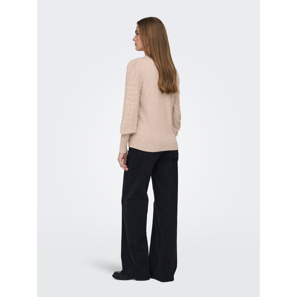 Jean À Jambe Large washed black, ONLY