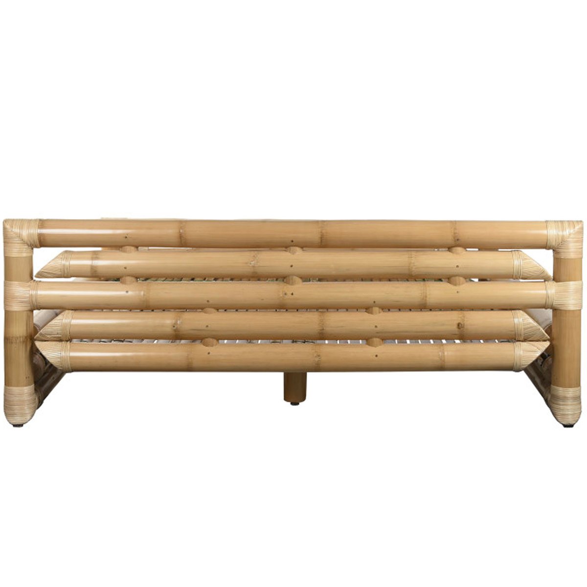 Lit king size exotique en bambou et rotin 202.5x250x74cm bois, WADIGA