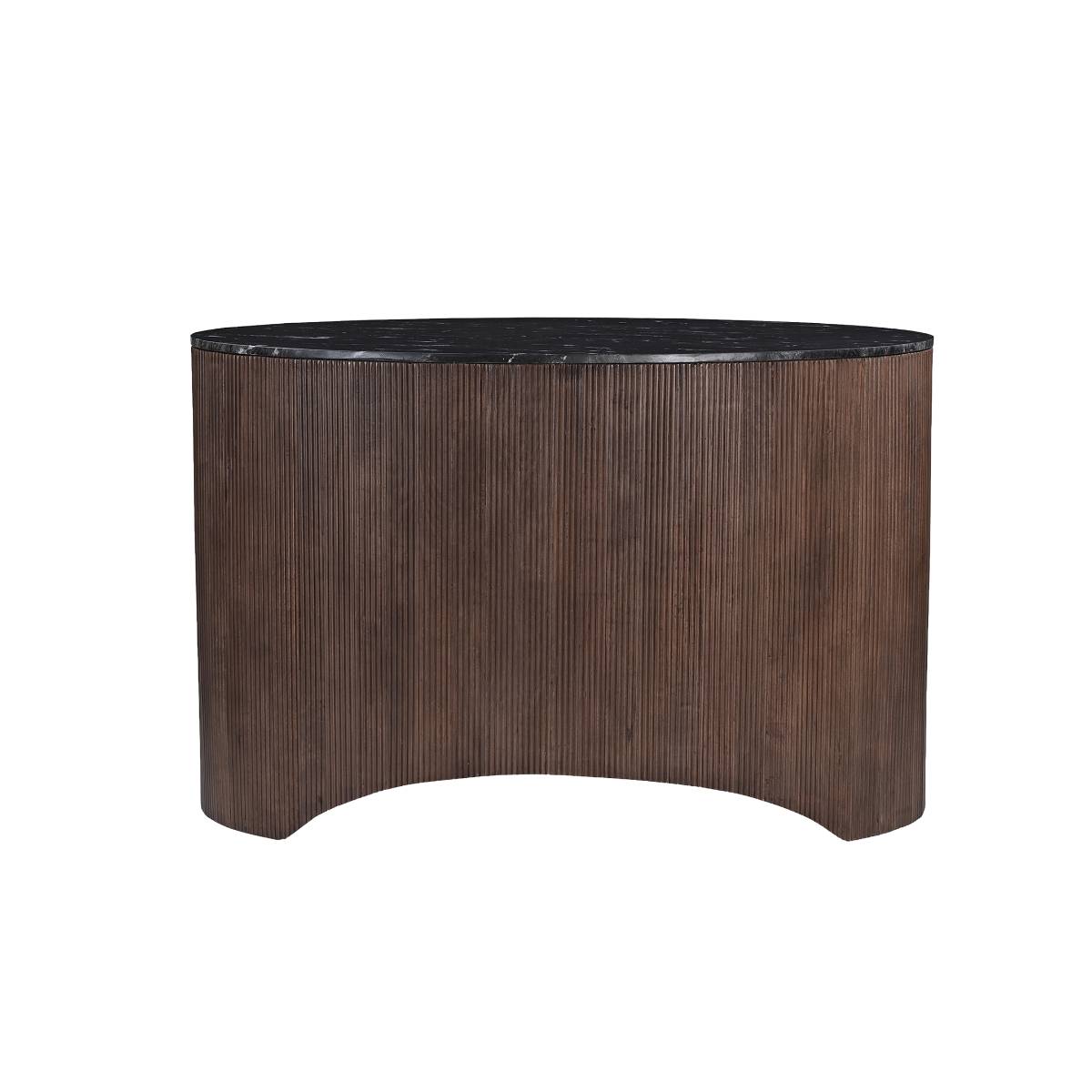 Meuble bar en bois de manguier et en marbre NÉRALY bois foncé, MADE IN MEUBLES