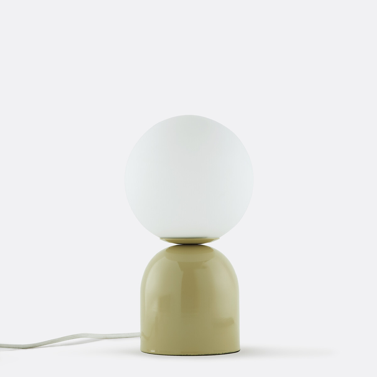Sila Steel and Opal Glass Table Lamp sage green, LA REDOUTE INTERIEURS