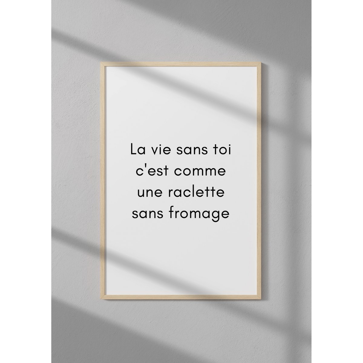 Affiche La vie sans toi... blanc, L'AFFICHERIE