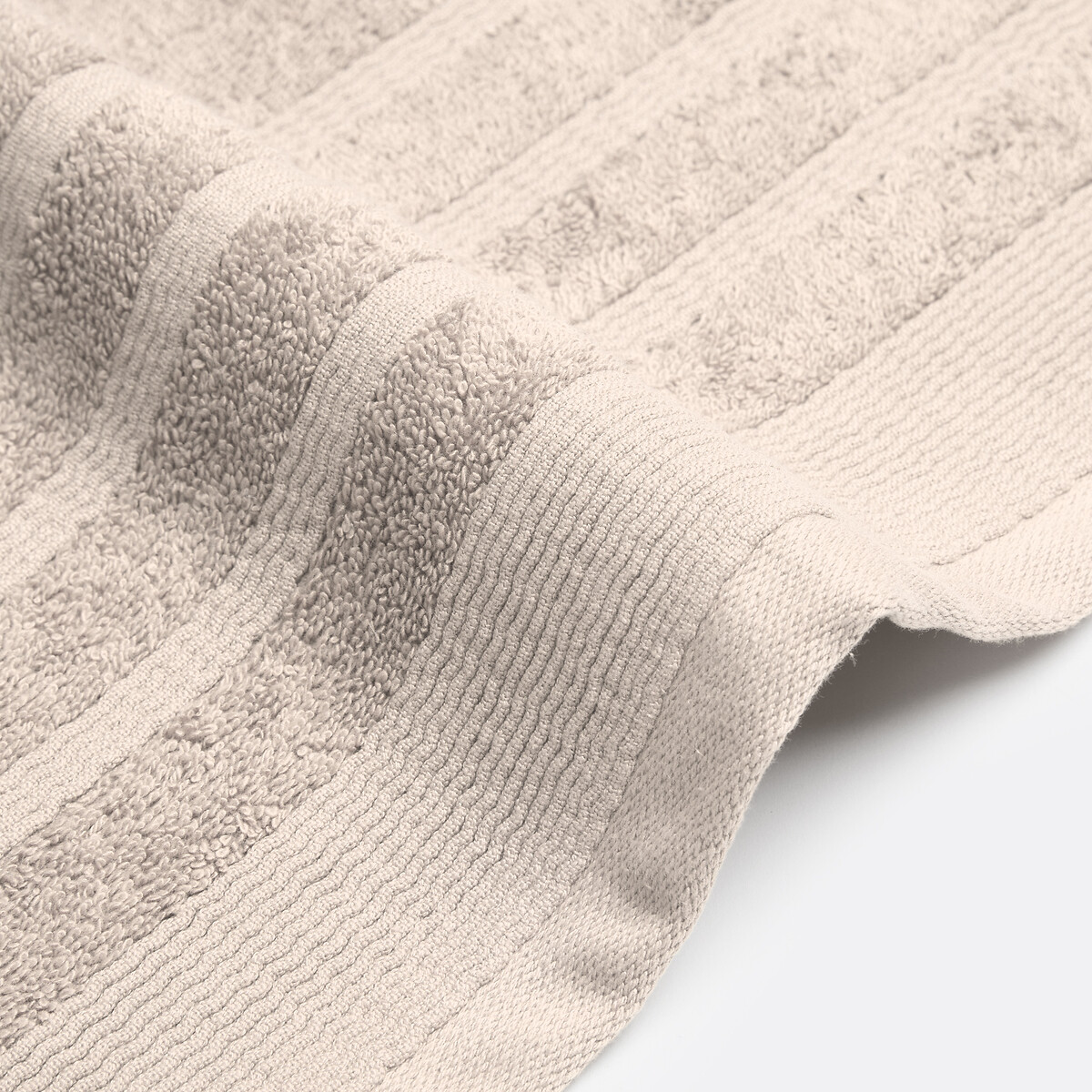 Lot de 2 serviettes éponge 600 g/m2, Zavara beige naturel, LA REDOUTE INTERIEURS