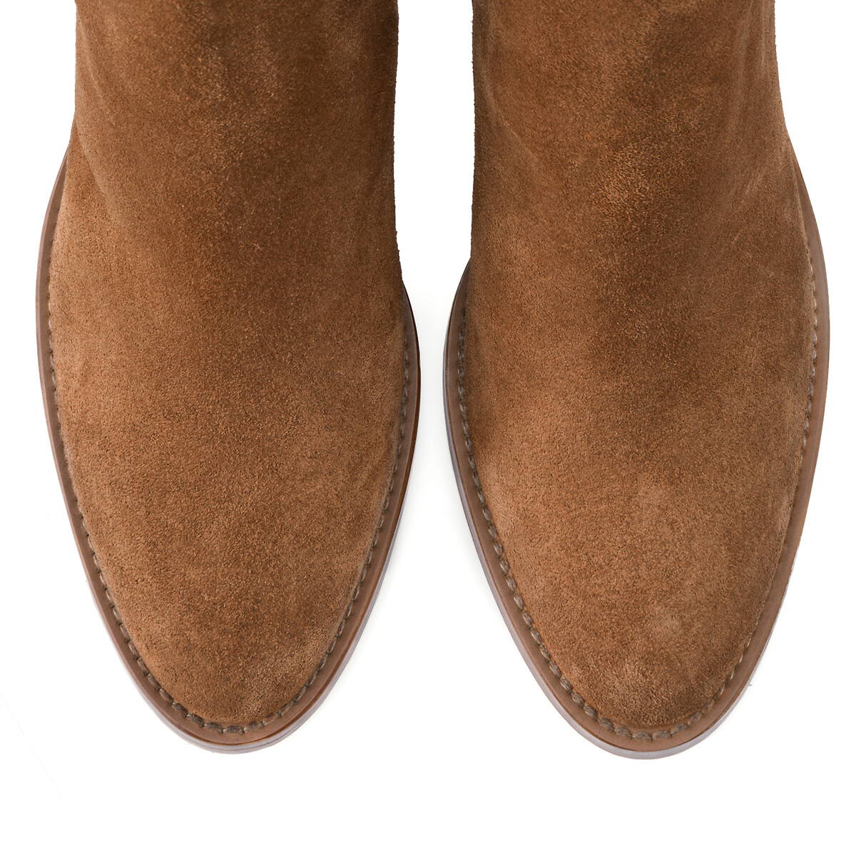 Signatures Faustine Block Heel Ankle Boots in Suede taupe, LA REDOUTE COLLECTIONS
