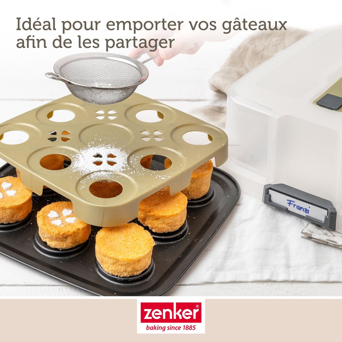 Lot de 2 moules à gâteaux 29/29 cm en acier BAKE CLICK AND GO noir, ZENKER