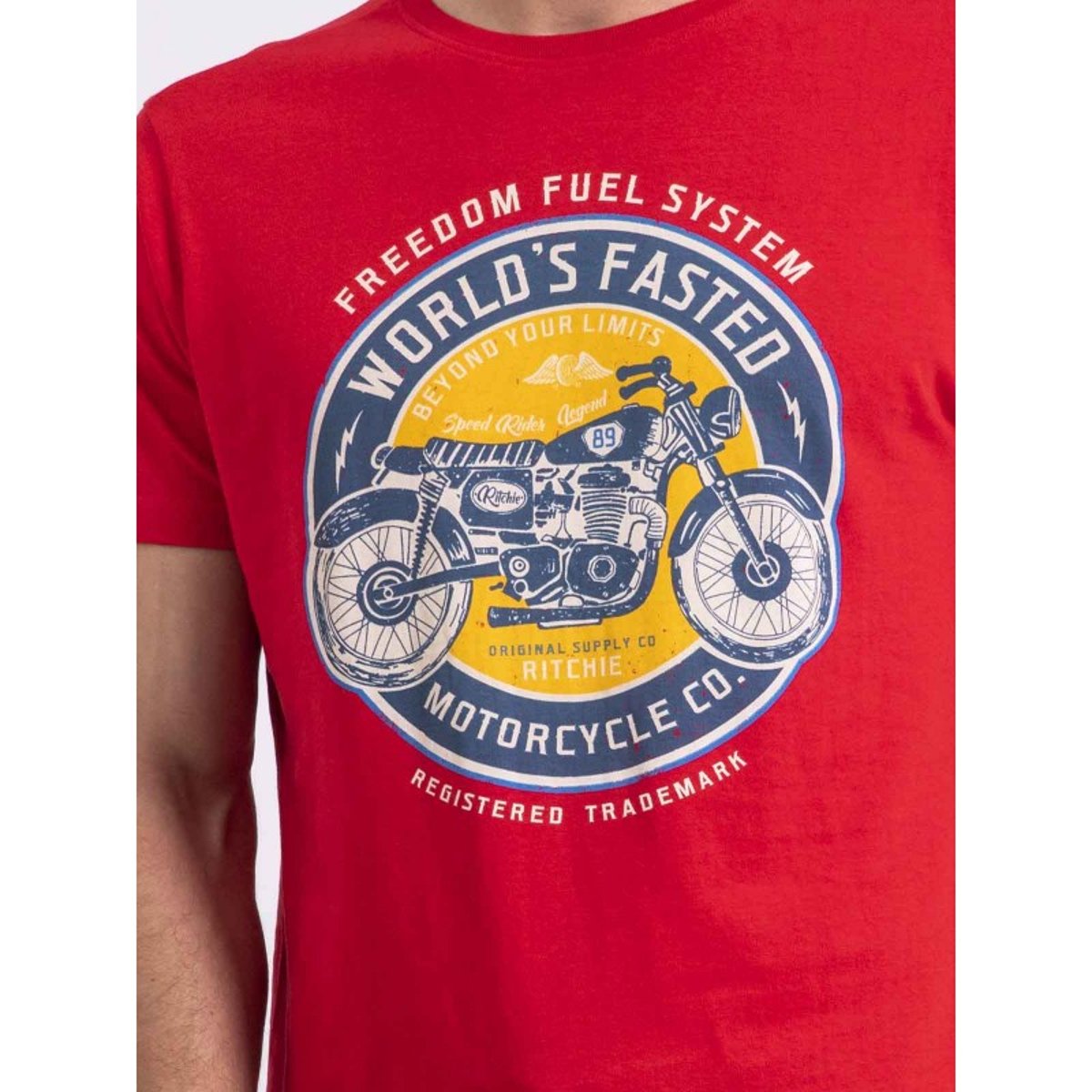 T-shirt Col Rond Noucas rouge, RITCHIE
