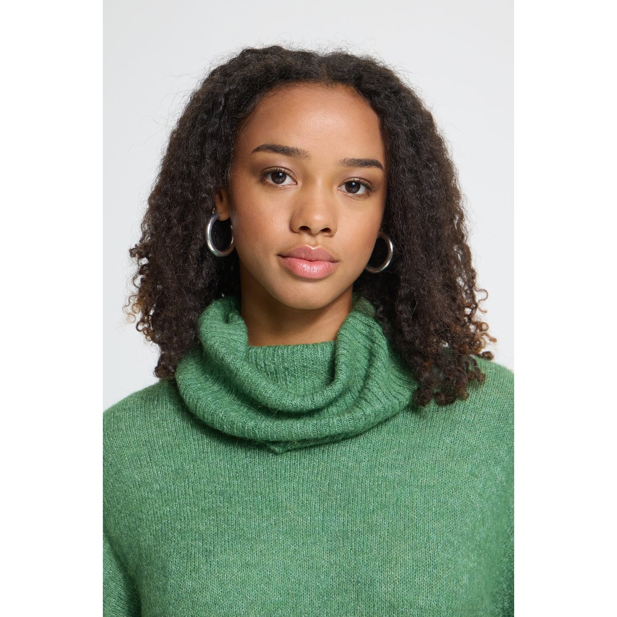 Pull en maille manches longues vert fairway, ICHI
