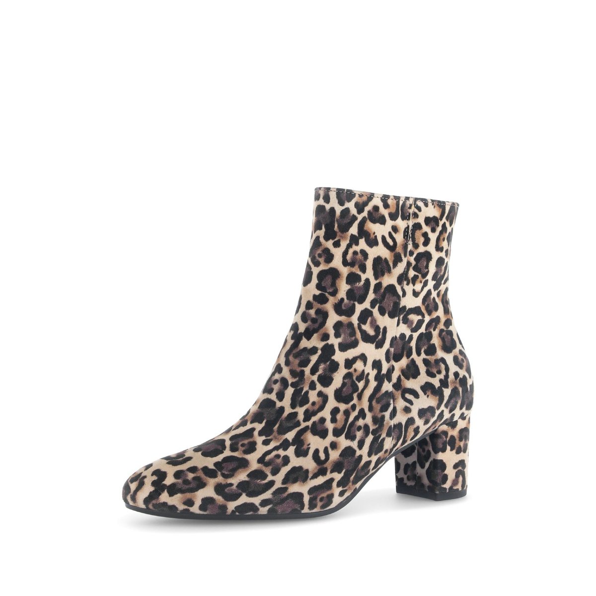 Bottines en cuir lisse à talon décroché marron, GABOR