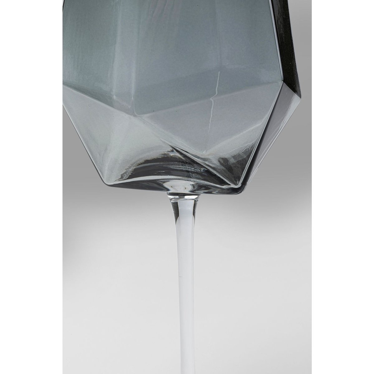 Lot de 4 verres à vin, DIAMOND fumé, KARE DESIGN