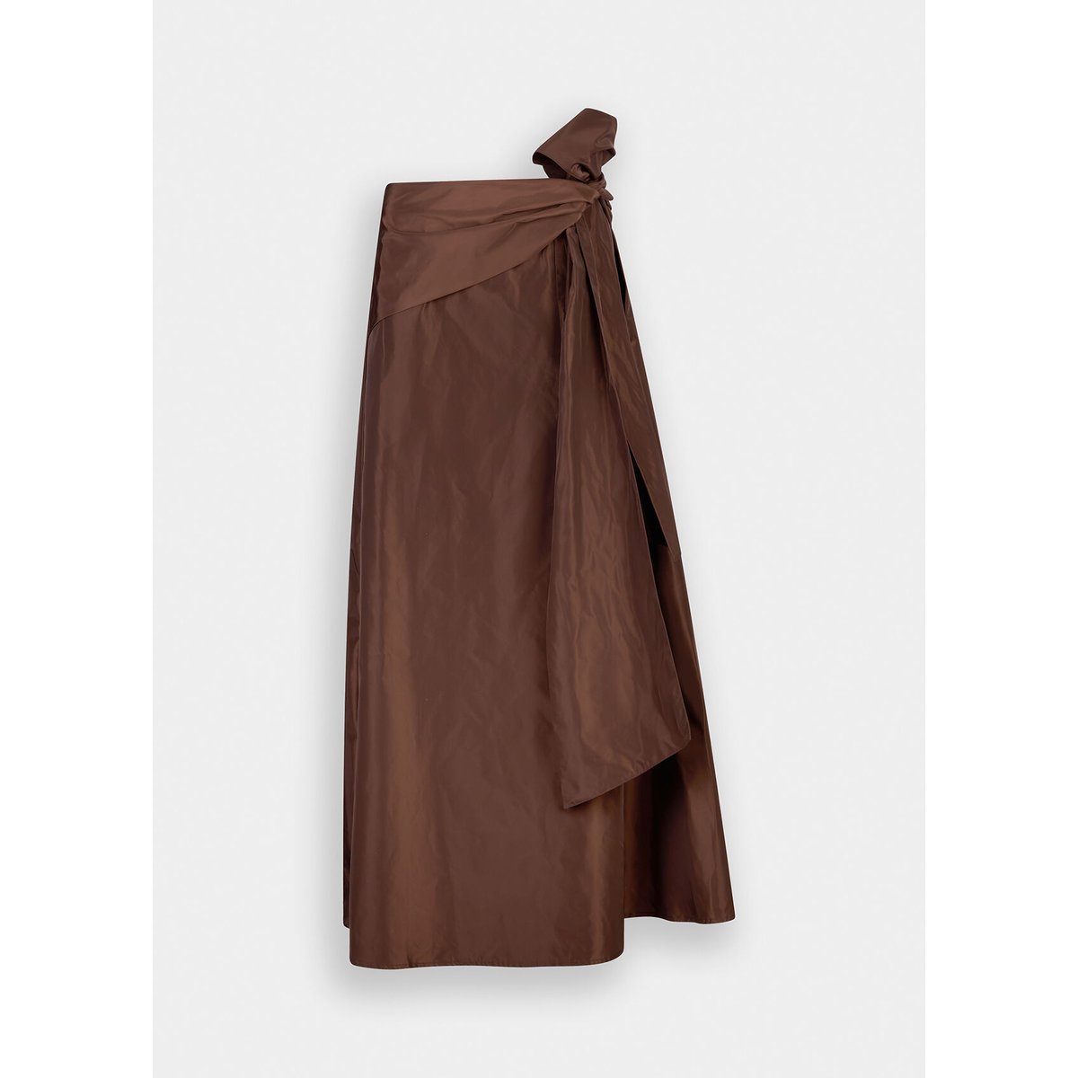 Jupe longue en taffetas marron foncé, LIU JO