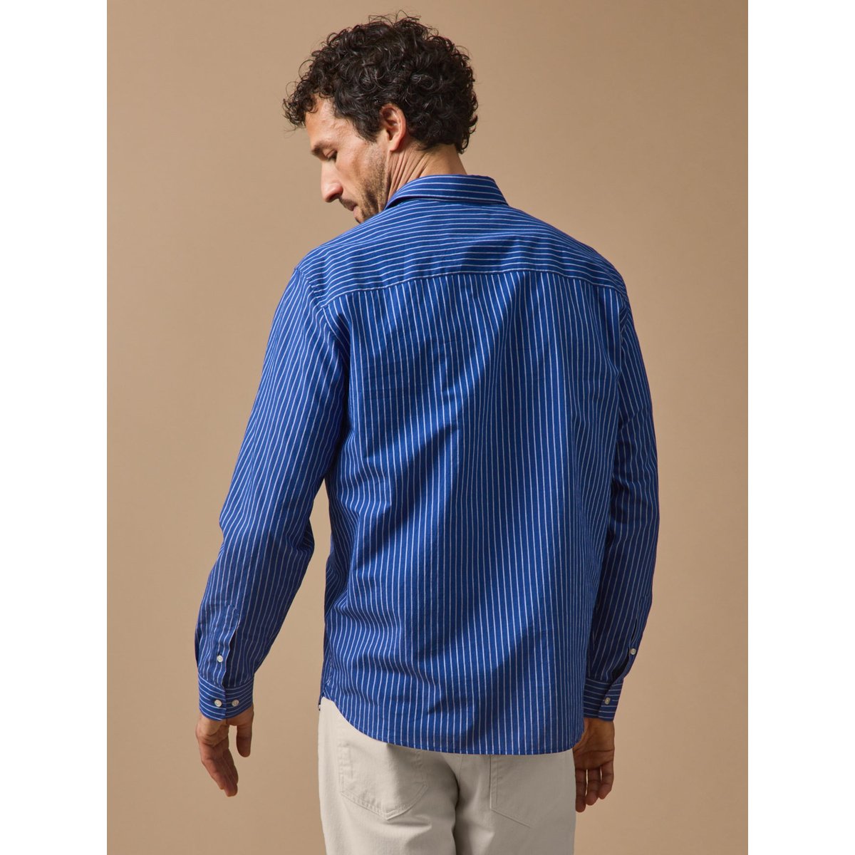 Chemise rayée - coupe contemporaine rayure outremer, CYRILLUS