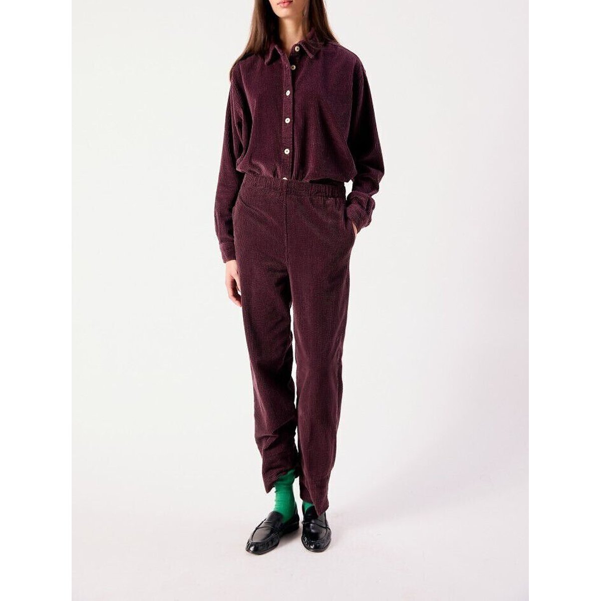 Pantalon carotte en velours PADOW auburn, AMERICAN VINTAGE