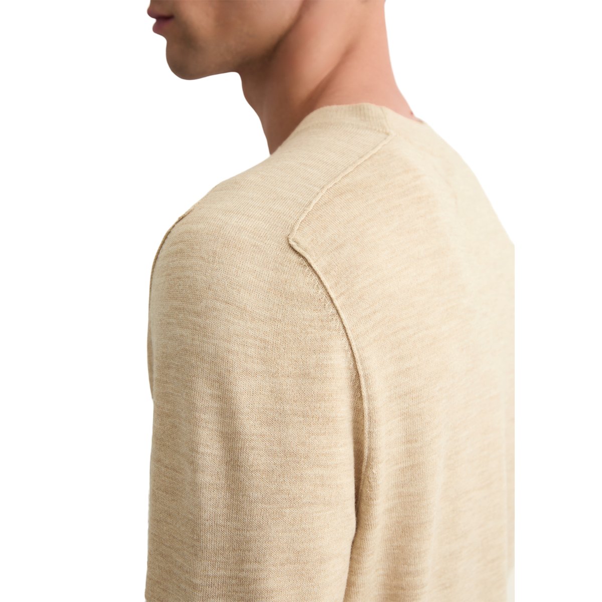 Pull-over regular en laine mérinos douce creme, MARC O'POLO