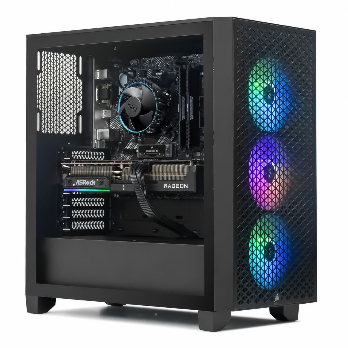 PC Gamer 3000D - AMD Ryzen 5 5500 - AMD Radeon RX 9060 XT - 16 Go RAM DDR4 - SSD 1 To - SANS OS couleur unique, CORSAIR