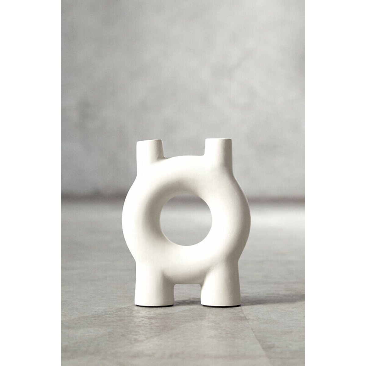 Small Abstract Candle Holder in Cream cream, FIFTY FIVE SOUTH