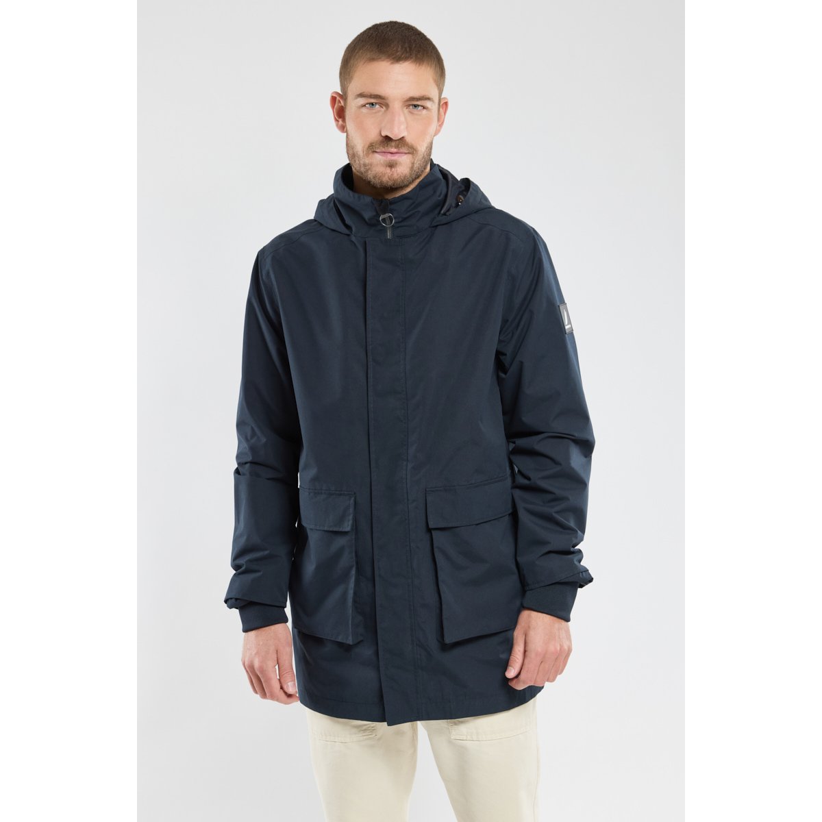 Parka longue imperméable HIGHSTREET navy, BERMUDES