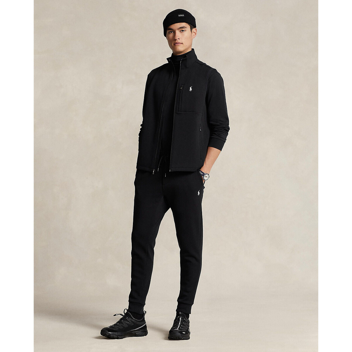 Blouson court col montant, mi-saison noir, POLO RALPH LAUREN