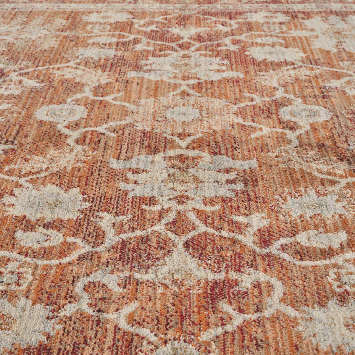Tapis d'orient, motif oriental raffiné, tissé, poils ras marron, beige, gris, UN AMOUR DE TAPIS