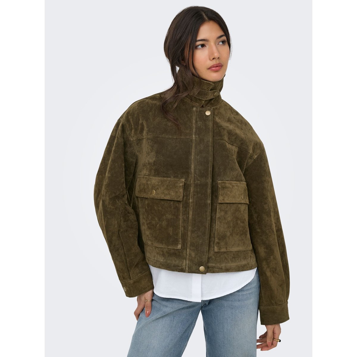 Veste En Daim slate black, ONLY