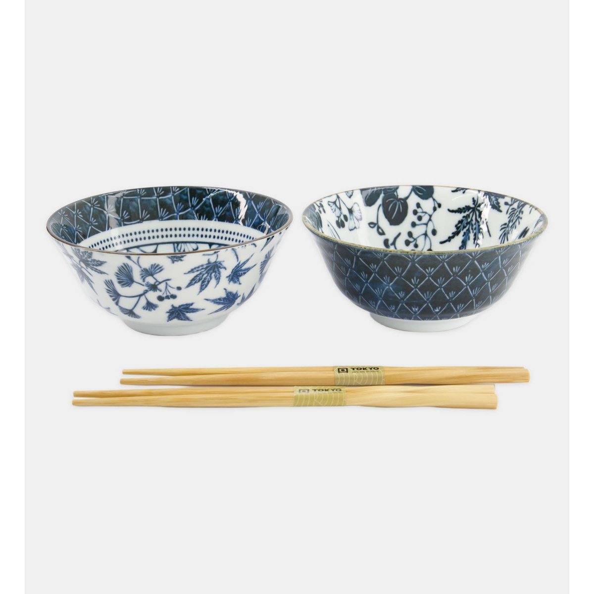 Coffret 2 bols à ramen bleu et blanc, TOKYO DESIGN STUDIO