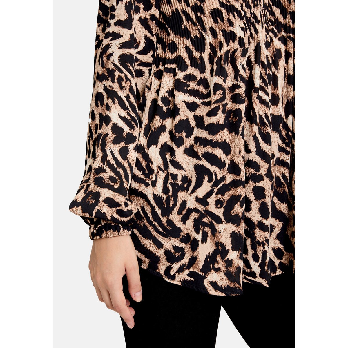 Tunique à plis noir/beige, BETTY BARCLAY