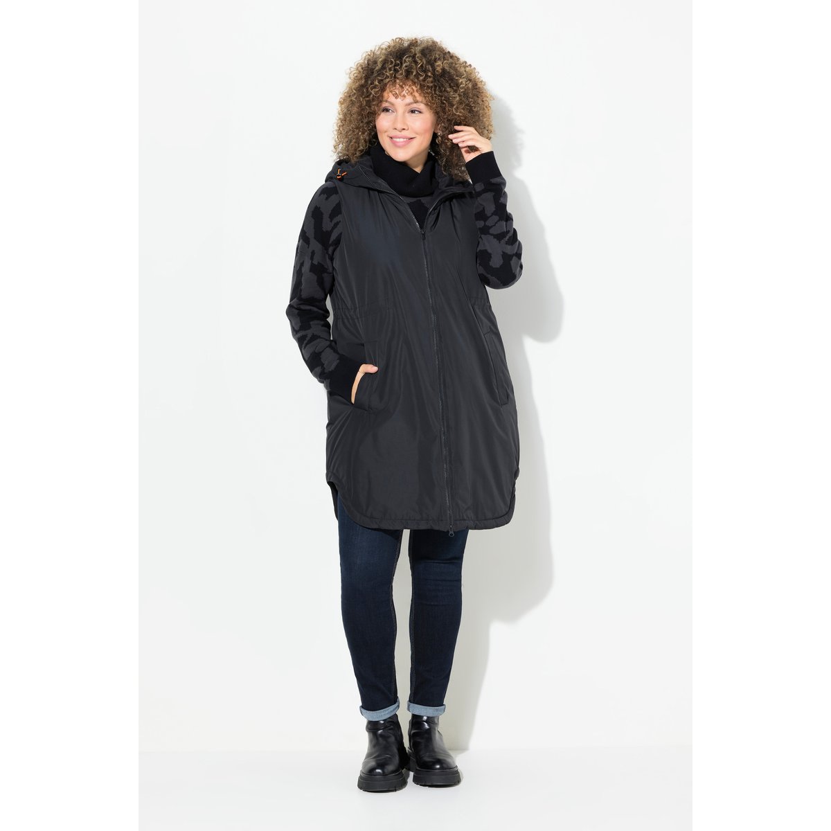Gilet matelassé HYPRAR réversible noir, ULLA POPKEN